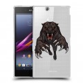 Дизайнерский пластиковый чехол для Sony Xperia Z Ultra  Прозрачные леопарды