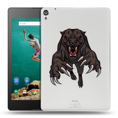 Дизайнерский пластиковый чехол для Google Nexus 9 Прозрачные леопарды