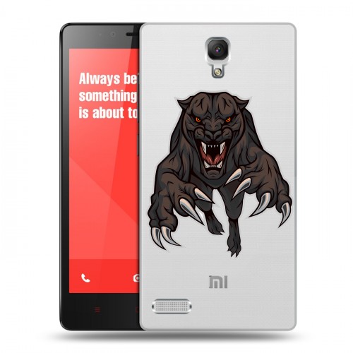 Дизайнерский силиконовый чехол для Xiaomi RedMi Note Прозрачные леопарды