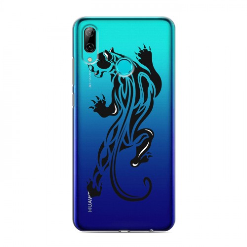Полупрозрачный дизайнерский пластиковый чехол для Huawei Y7 (2019) Прозрачные леопарды