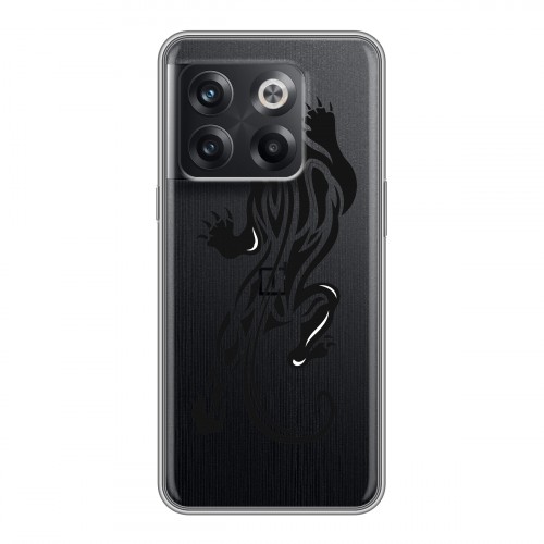 Полупрозрачный дизайнерский пластиковый чехол для OnePlus 10T Прозрачные леопарды