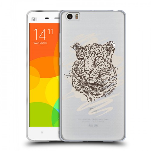 Дизайнерский силиконовый чехол для Xiaomi Mi Note Прозрачные леопарды