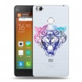 Дизайнерский пластиковый чехол для Xiaomi Mi4S Прозрачные леопарды