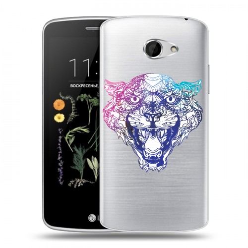 Дизайнерский силиконовый чехол для LG K5 Прозрачные леопарды