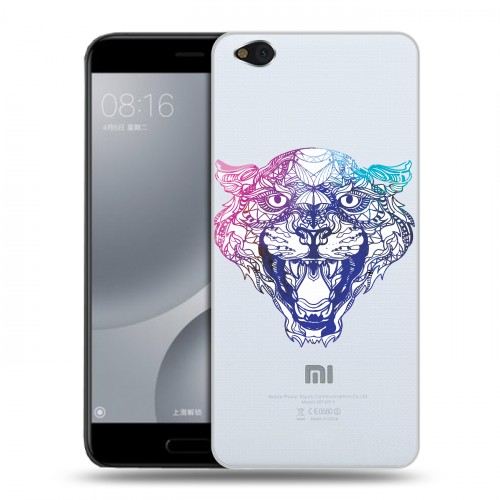 Дизайнерский пластиковый чехол для Xiaomi Mi5C Прозрачные леопарды