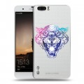 Дизайнерский силиконовый чехол для Huawei Honor 6 Plus Прозрачные леопарды