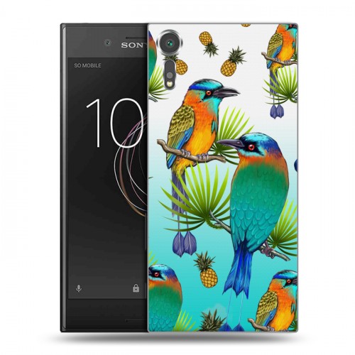 Дизайнерский пластиковый чехол для Sony Xperia XZs Птицы и фрукты