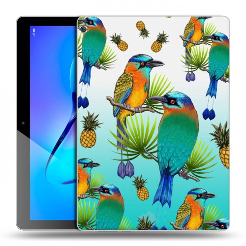 Дизайнерский силиконовый чехол для Huawei MediaPad M3 Lite 10 Птицы и фрукты