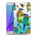 Дизайнерский пластиковый чехол для Samsung Galaxy Note 2 Птицы и фрукты