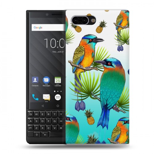 Дизайнерский пластиковый чехол для BlackBerry KEY2 Птицы и фрукты