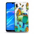 Дизайнерский пластиковый чехол для Huawei Y6 (2019) Птицы и фрукты