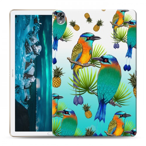 Дизайнерский силиконовый чехол для Huawei MediaPad M6 10.8 Птицы и фрукты