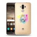 Дизайнерский пластиковый чехол для Huawei Mate 9 Прозрачные леопарды