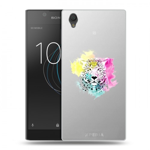 Дизайнерский пластиковый чехол для Sony Xperia L1 Прозрачные леопарды