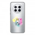 Дизайнерский пластиковый чехол для Huawei Mate 50 Pro Прозрачные леопарды