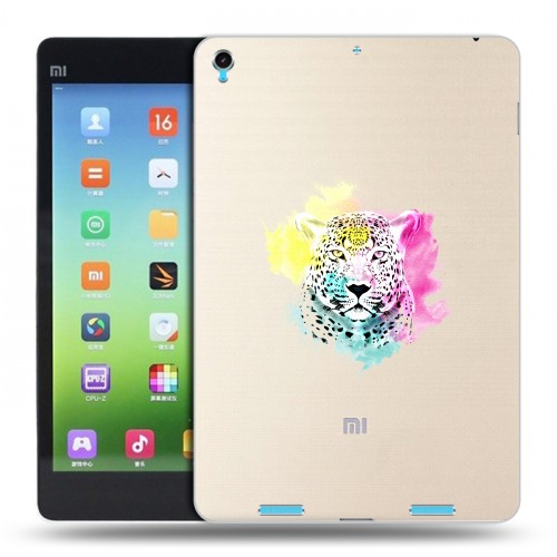 Дизайнерский силиконовый чехол для Xiaomi MiPad Прозрачные леопарды