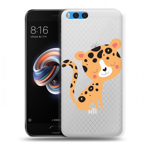 Дизайнерский силиконовый чехол для Xiaomi Mi Note 3 Прозрачные леопарды