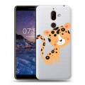 Дизайнерский пластиковый чехол для Nokia 7 Plus Прозрачные леопарды