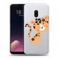 Дизайнерский пластиковый чехол для Meizu 15 Plus Прозрачные леопарды