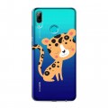 Дизайнерский пластиковый чехол для Huawei P Smart (2019) Прозрачные леопарды