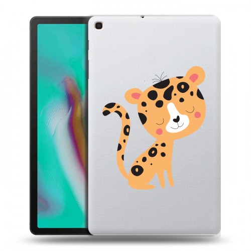 Дизайнерский пластиковый чехол для Samsung Galaxy Tab A 10.1 (2019) Прозрачные леопарды