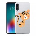 Дизайнерский силиконовый чехол для Meizu 16T Прозрачные леопарды