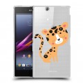 Дизайнерский пластиковый чехол для Sony Xperia Z Ultra  Прозрачные леопарды