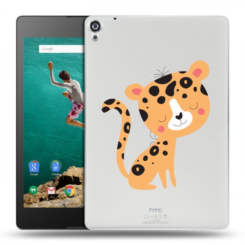 Дизайнерский пластиковый чехол для Google Nexus 9 Прозрачные леопарды