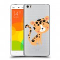 Дизайнерский пластиковый чехол для Xiaomi Mi Note Прозрачные леопарды