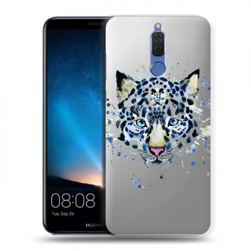 Полупрозрачный дизайнерский пластиковый чехол для Huawei Nova 2i Прозрачные леопарды