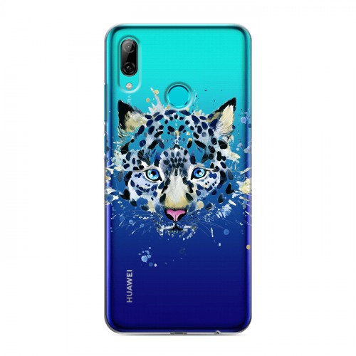 Полупрозрачный дизайнерский пластиковый чехол для Huawei P Smart (2019) Прозрачные леопарды