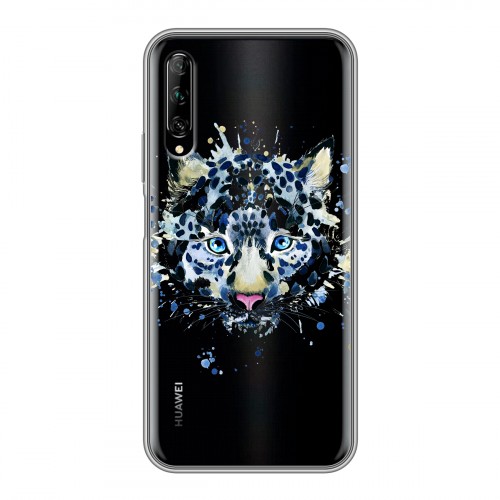 Полупрозрачный дизайнерский силиконовый чехол для Huawei Y9s Прозрачные леопарды