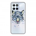 Полупрозрачный дизайнерский силиконовый с усиленными углами чехол для Huawei Honor X6 Прозрачные леопарды