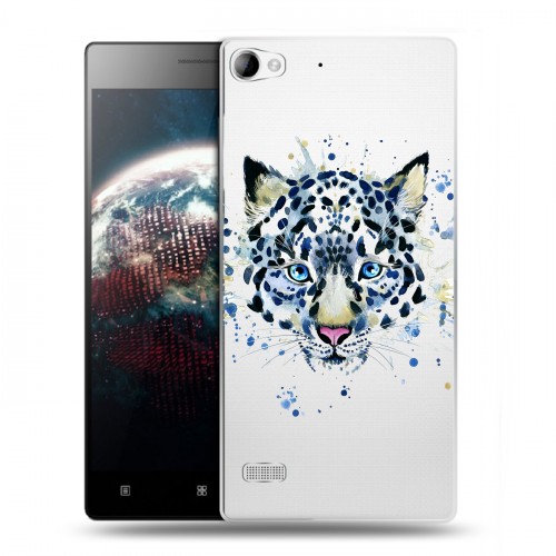 Полупрозрачный дизайнерский силиконовый чехол для Lenovo Vibe X2 Прозрачные леопарды