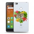 Дизайнерский пластиковый чехол для Xiaomi Mi4S Прозрачные леопарды