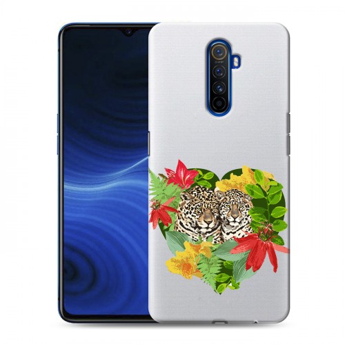 Дизайнерский пластиковый чехол для Realme X2 Pro Прозрачные леопарды