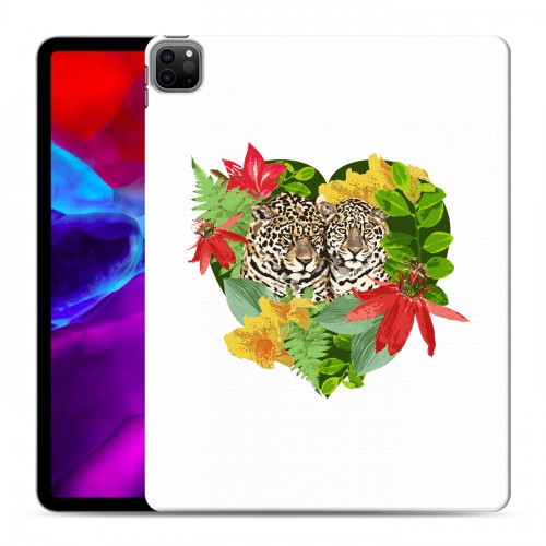 Дизайнерский пластиковый чехол для Ipad Pro 12.9 (2020) Прозрачные леопарды