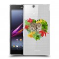 Дизайнерский пластиковый чехол для Sony Xperia Z Ultra  Прозрачные леопарды