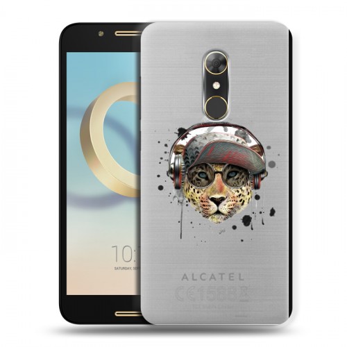 Дизайнерский силиконовый чехол для Alcatel A7 Прозрачные леопарды