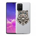 Полупрозрачный дизайнерский силиконовый с усиленными углами чехол для Samsung Galaxy S10 Lite Прозрачные леопарды