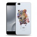 Полупрозрачный дизайнерский пластиковый чехол для Xiaomi Mi5C Прозрачные леопарды