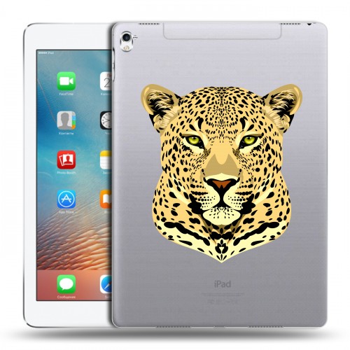 Дизайнерский пластиковый чехол для Ipad Pro 9.7 Прозрачные леопарды