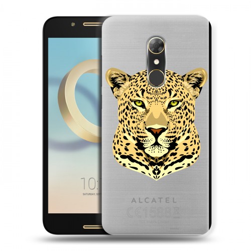 Дизайнерский силиконовый чехол для Alcatel A7 Прозрачные леопарды