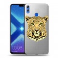Дизайнерский силиконовый чехол для Huawei Honor 8X Прозрачные леопарды
