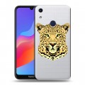 Дизайнерский пластиковый чехол для Huawei Honor 8A Прозрачные леопарды