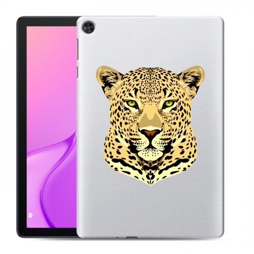 Дизайнерский силиконовый чехол для Huawei MatePad T10 Прозрачные леопарды