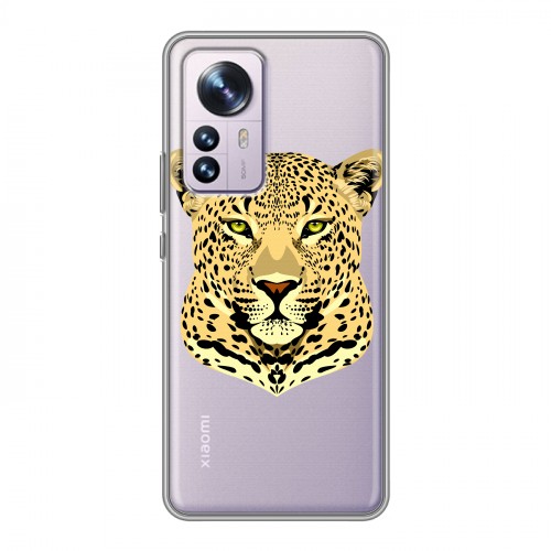 Дизайнерский пластиковый чехол для Xiaomi 12 Pro Прозрачные леопарды