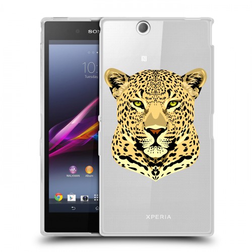 Дизайнерский пластиковый чехол для Sony Xperia Z Ultra  Прозрачные леопарды