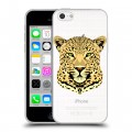 Дизайнерский пластиковый чехол для Iphone 5c Прозрачные леопарды