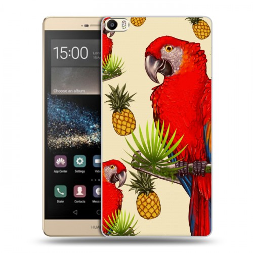 Дизайнерский пластиковый чехол для Huawei P8 Max Птицы и фрукты